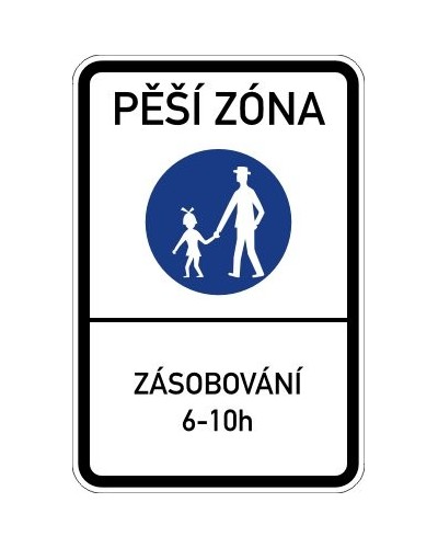 Dopravní značka IZ 6a - Pěší zóna
