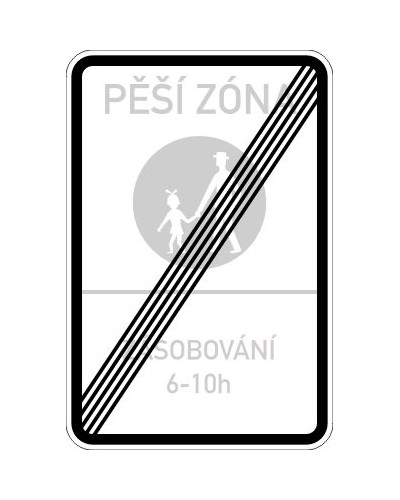 Dopravní značka IZ 6b - Konec pěší zóny