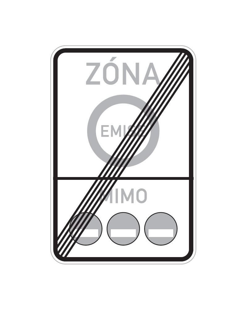 Dopravní značka IZ 7b - Konec emisní zóny
