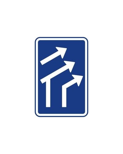 Dopravní značka IP 17 - Uspořádání jízdních pruhů