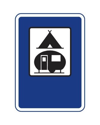 Dopravní značka IJ 14c - Tábořiště pro stany a pro obytné přívěsy