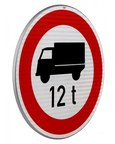 Dopravní značka B4 - Zákaz vjezdu nákladních automobilů (varianta s uvedenou hmotností)