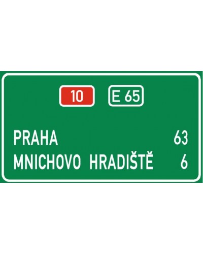 Dopravní značka IS7b - Směrová tabule pro výjezd