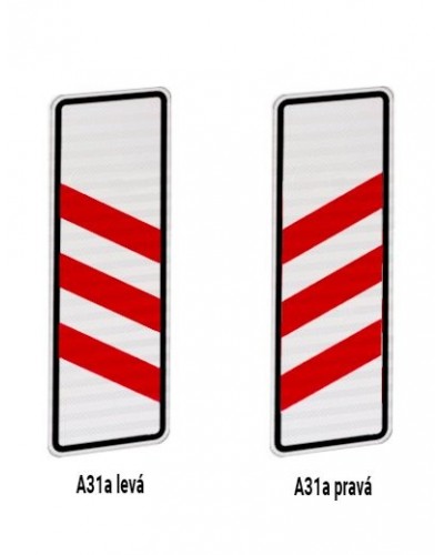Dopravní značka A31a - Návěstní deska (240 m), levá nebo pravá