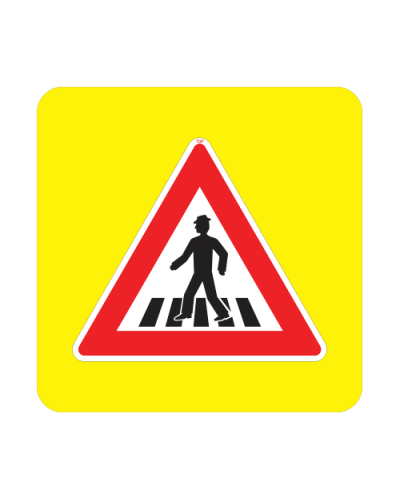 Zvýrazněná dopravní značka A11 - Přechod pro chodce
