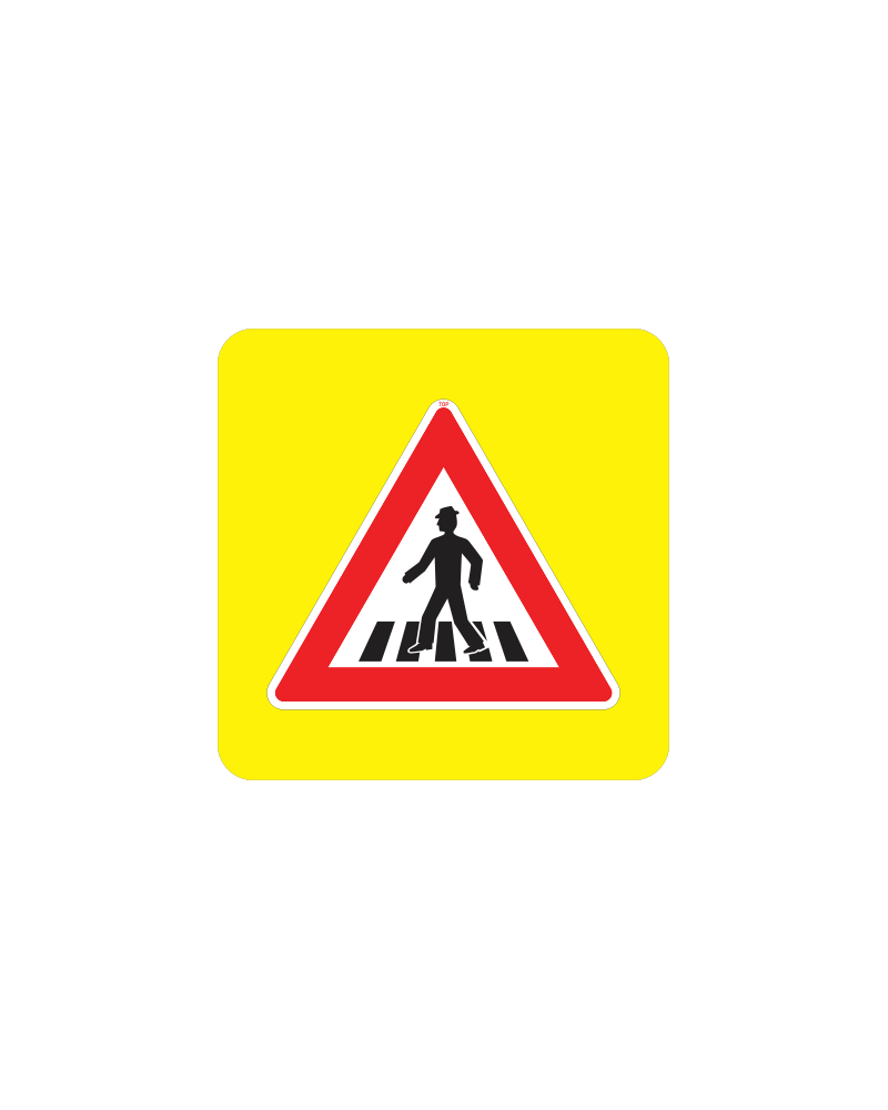 Zvýrazněná dopravní značka A11 - Přechod pro chodce