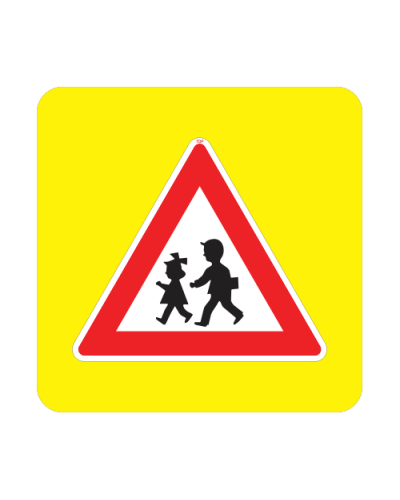 Zvýrazněná dopravní značka A12b - Děti