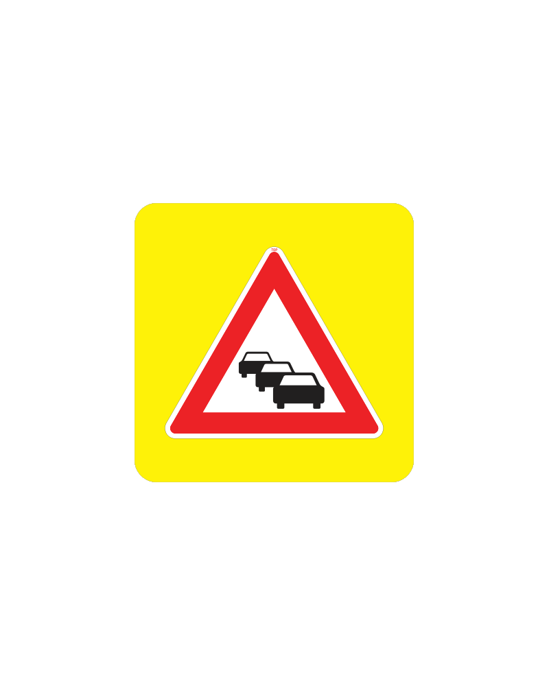 Zvýrazněná dopravní značka A23 - Kolona