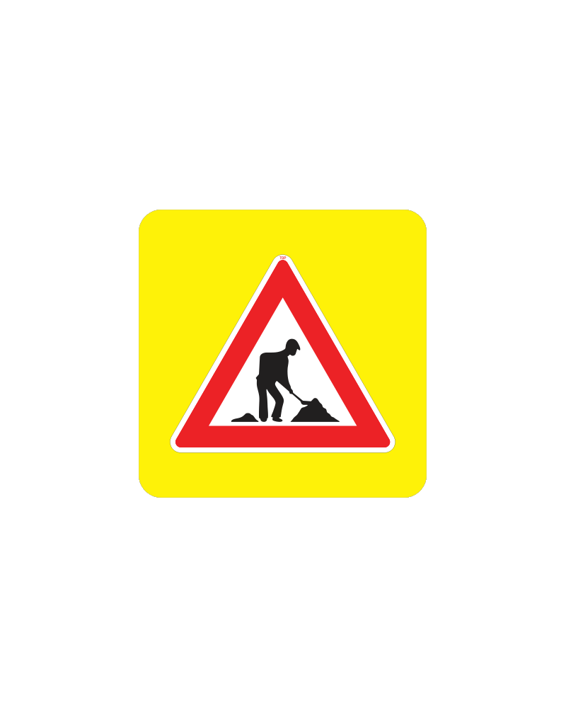Zvýrazněná dopravní značka A15 -  Práce na silnici