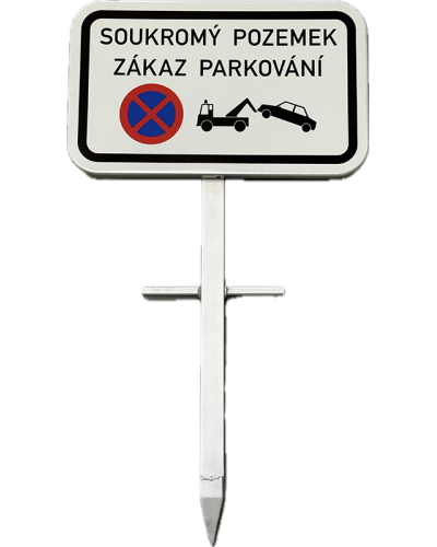 Značka Soukromý pozemek – zákaz parkování (set)