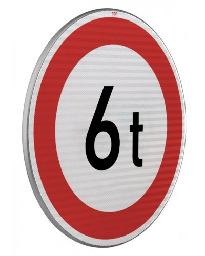 Dopravní značka B13 - Zákaz vjezdu vozidel, jejichž okamžitá hmotnost přesahuje vyznačenou mez