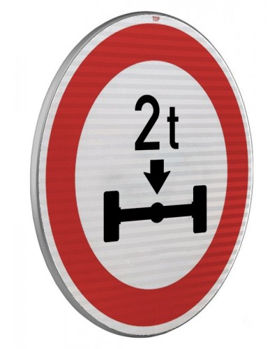 Dopravní značka B14 - Zákaz vjezdu vozidel, jejichž okamžitá hmotnost připadající na nápravu přesahuje vyznačenou mez