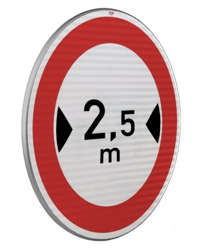 Dopravní značka B15 - Zákaz vjezdu vozidel, jejichž šířka přesahuje vyznačenou mez