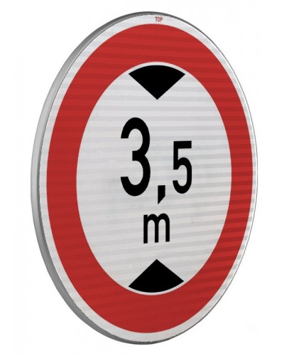 Dopravní značka B16 - Zákaz vjezdu vozidel, jejichž výška přesahuje vyznačenou mez
