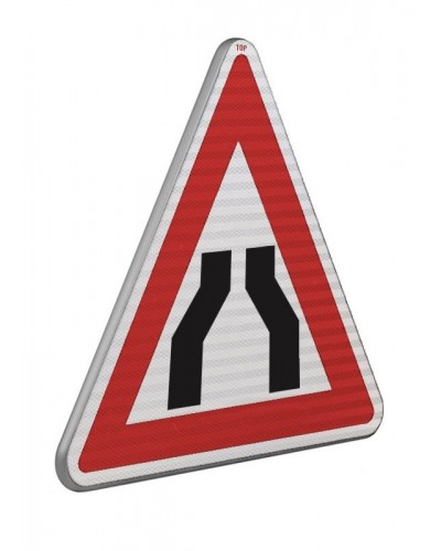 Dopravní značka A6a - Zúžená vozovka (z obou stran)