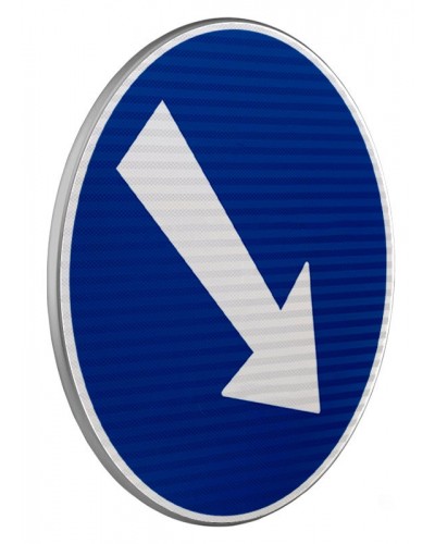 Dopravní značka C4a - Přikázaný směr objíždění vpravo