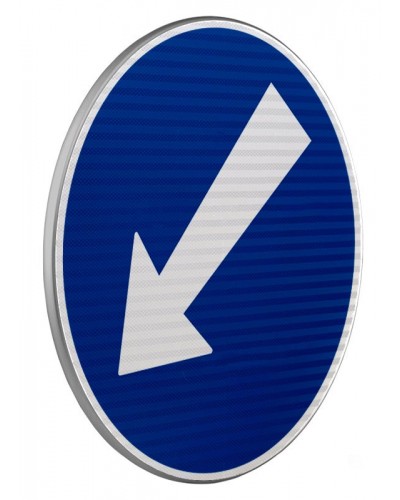 Dopravní značka C4b - Přikázaný směr objíždění vlevo