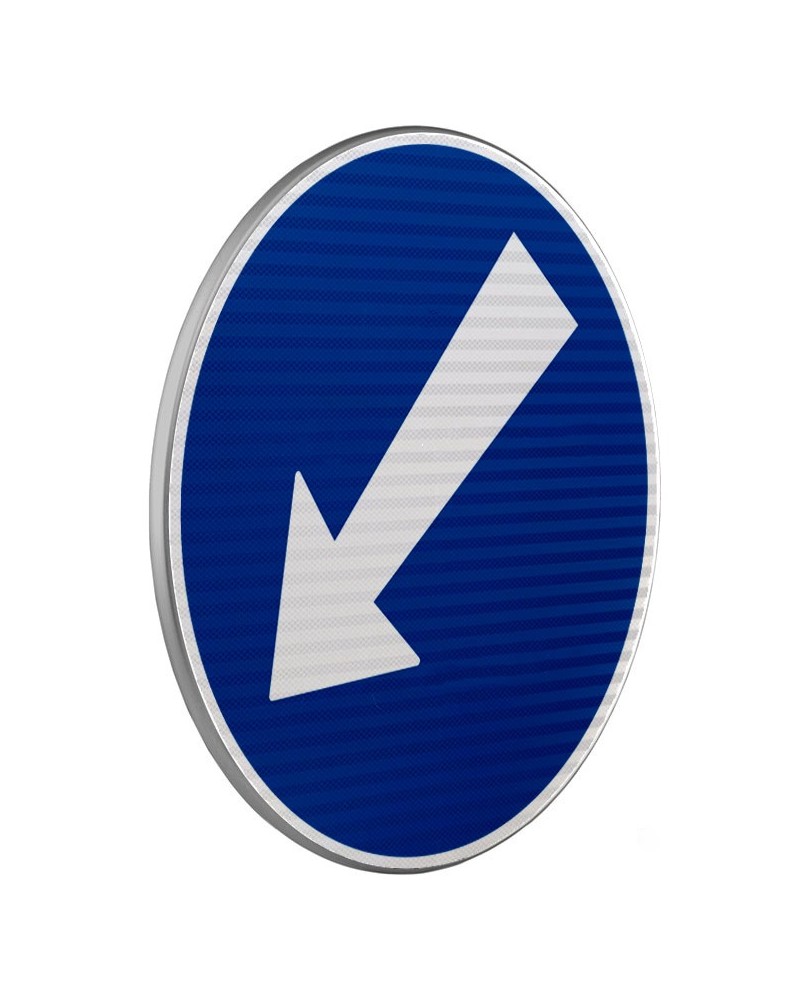 Dopravní značka C4b - Přikázaný směr objíždění vlevo